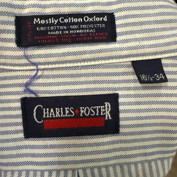 Men's Blue Striped Shirt - Picture 5 of 5